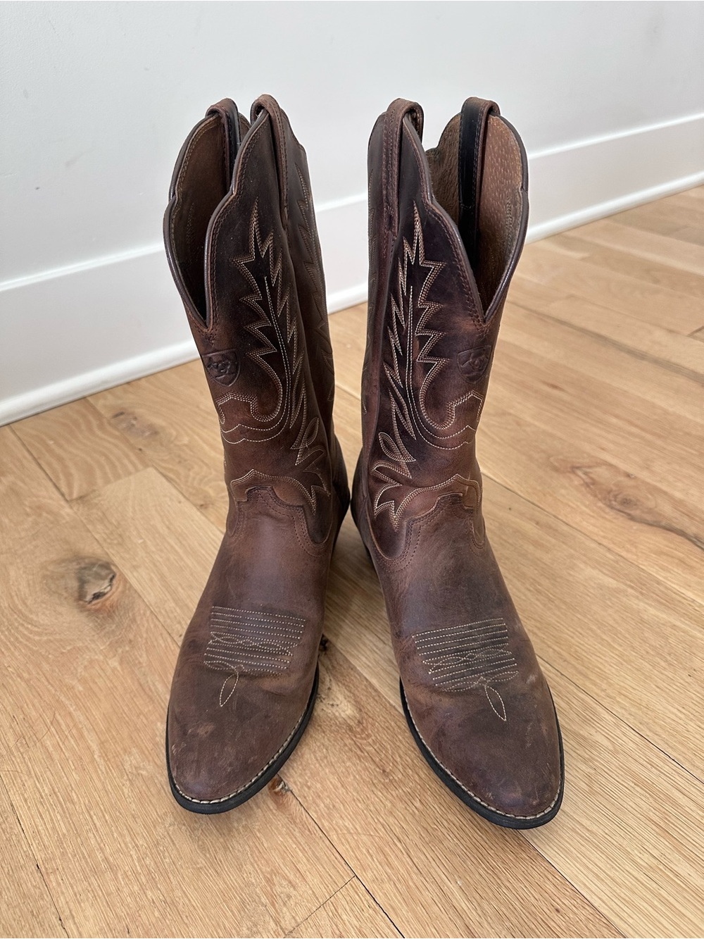 Ariat Distressed Brown Western Heeled Cowboy Boots - Picture 5 of 7